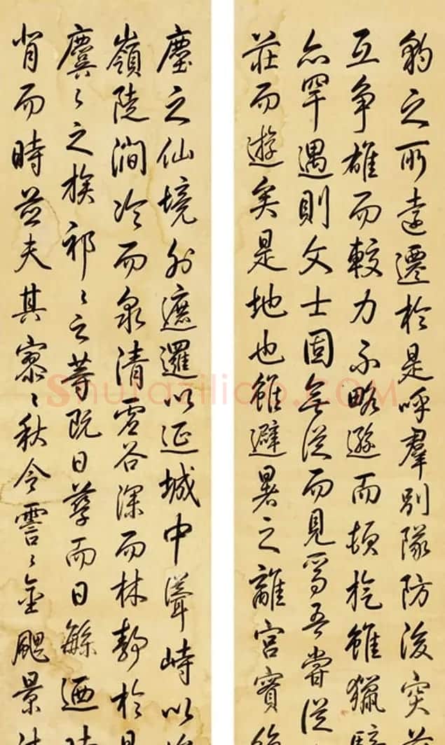 乾隆57岁御笔书法《斗鹿赋十条屏》 | 书法名家作品欣赏