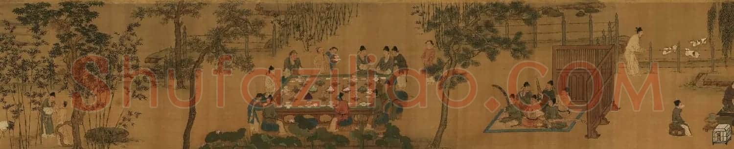 宋徽宗赵佶书画欣赏《唐十八学士图卷》台北故宫博物院藏 | 传世书法作品鉴赏