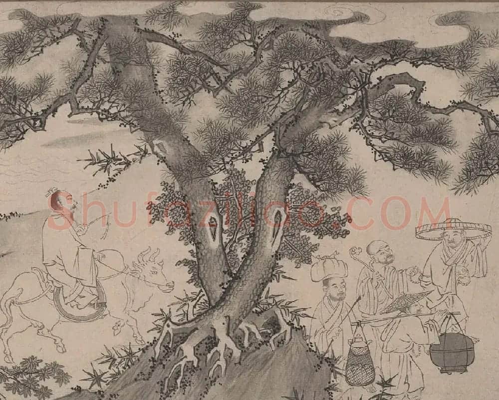 元代陈鉴如《竹林大士出山图》十人书法题跋 | 传世书法作品赏析