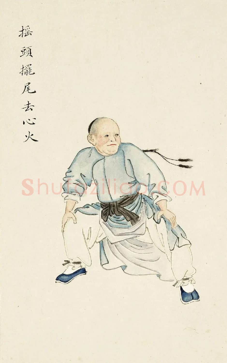 清宫彩绘插图《八段锦册》 | 传世书法作品鉴赏