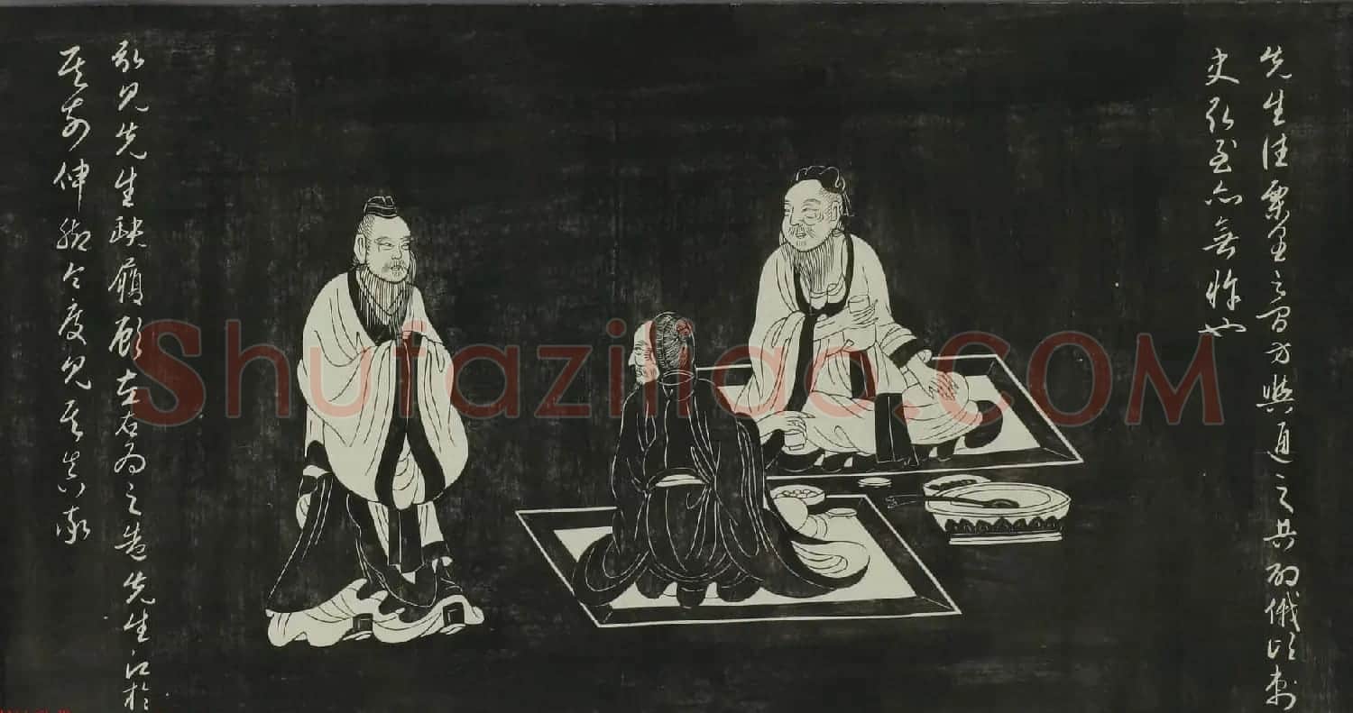 赵孟頫书画作品欣赏《陶渊明像传》刻本 | 传世书法作品欣赏