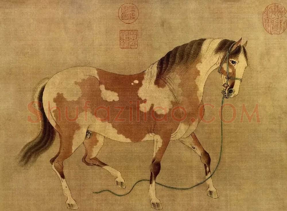 元朝任仁发书画作品《二马图卷》寓意深刻 | 传世书法作品欣赏