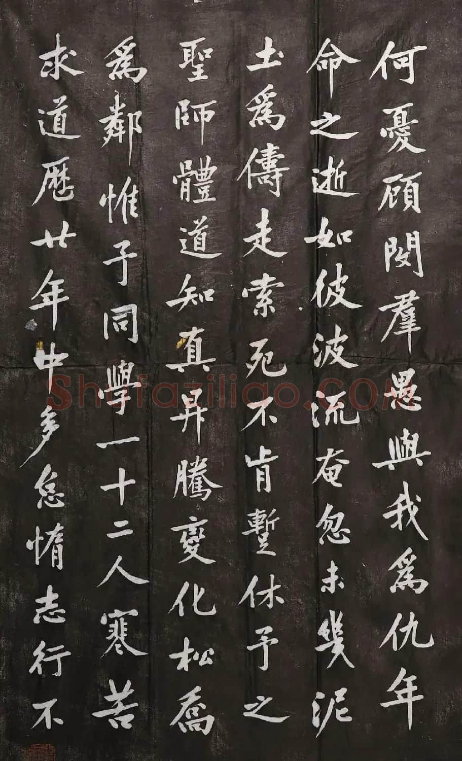彭汶孙书法摹黄庭坚阴长生诗石刻 | 书法碑帖