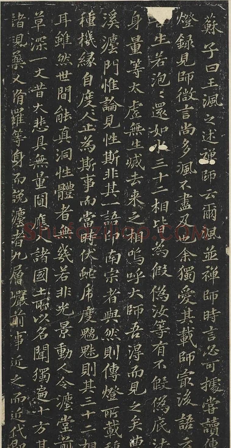 苏轼楷书《唐广济大师行录碑》明拓本 | 毛笔书法作品