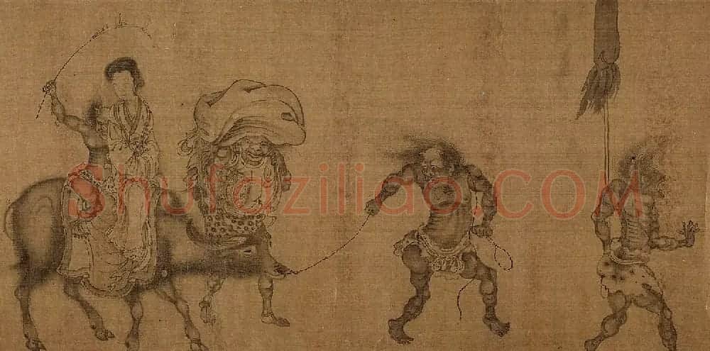 颜庚《钟馗嫁妹图》和《钟馗雨夜出游图》 | 传世书法作品赏析