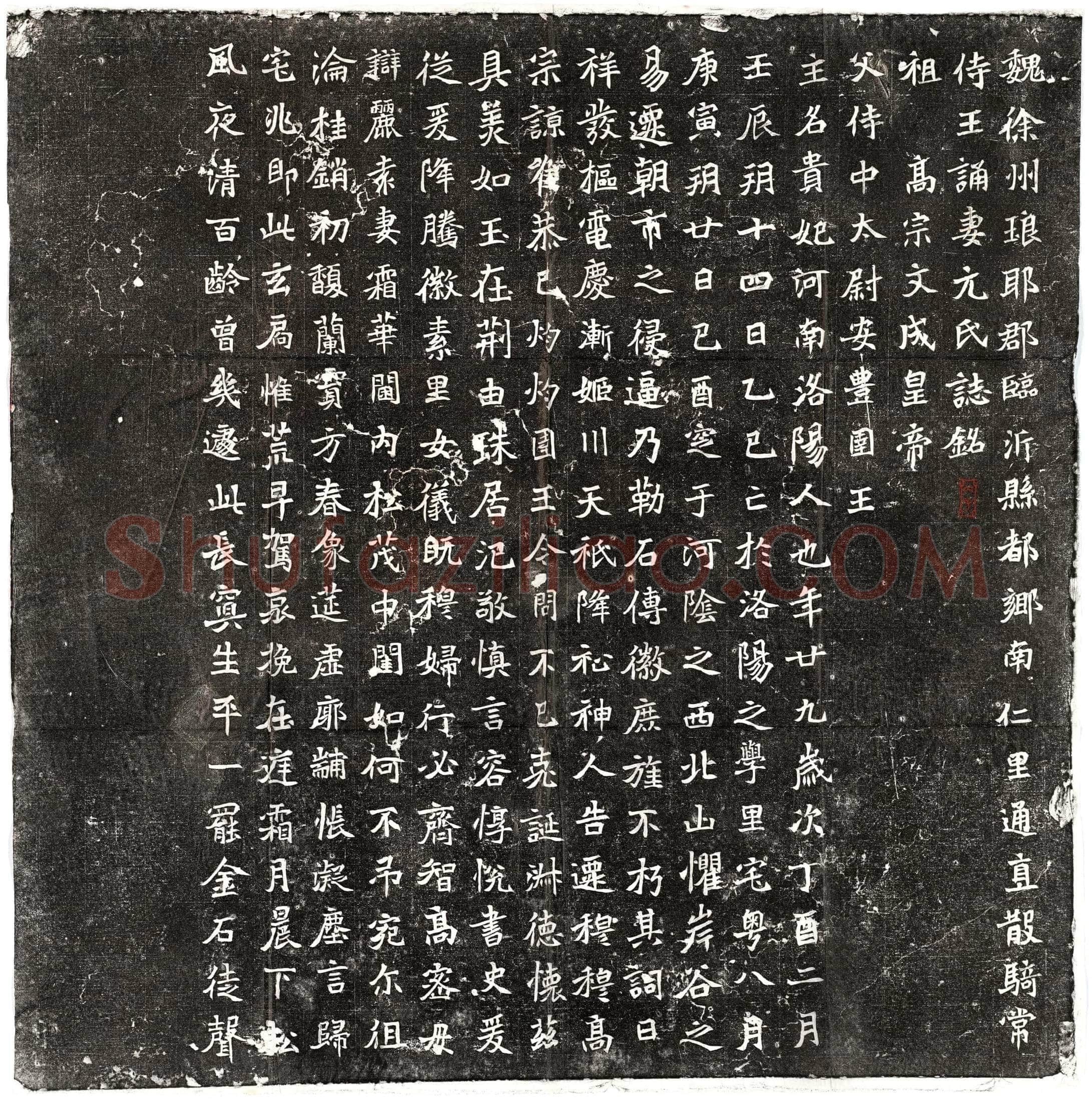 北朝 王诵妻元贵妃 墓誌