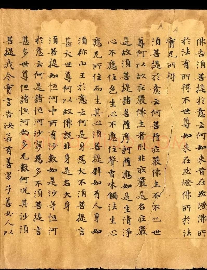 唐朝欧阳玄愆楷书写《金刚般若波罗密经》 | 敦煌写经精选