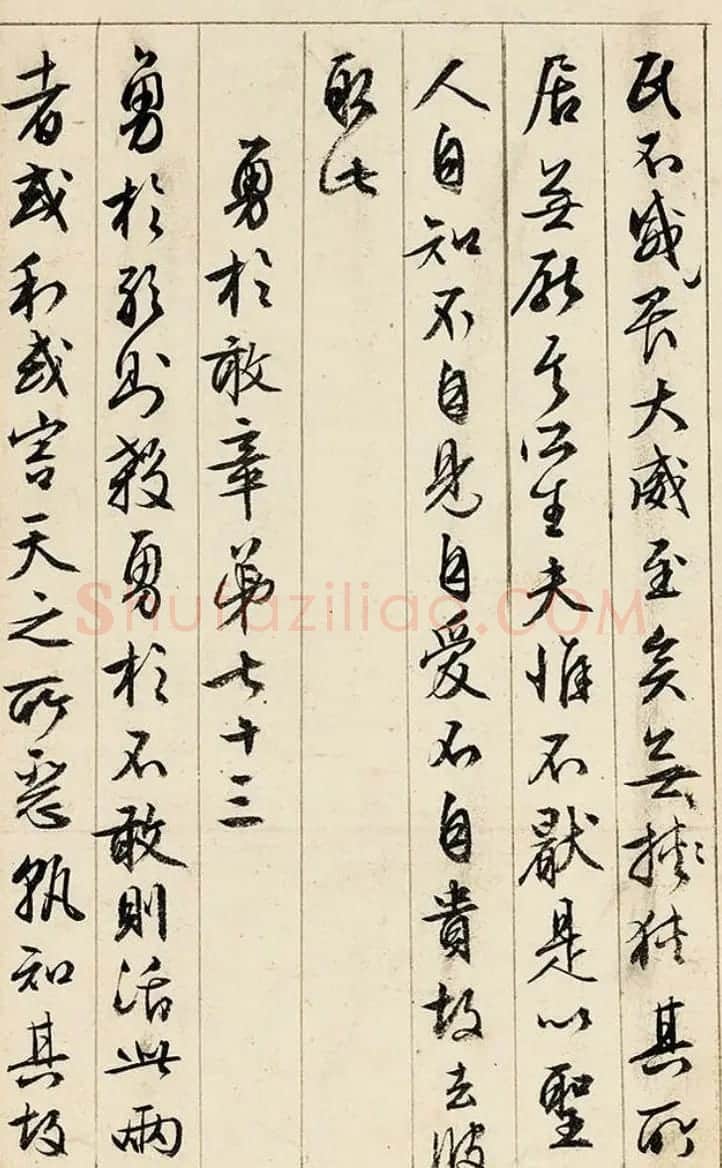 文徵明89岁行书《道德经》册页 | 毛笔书法作品