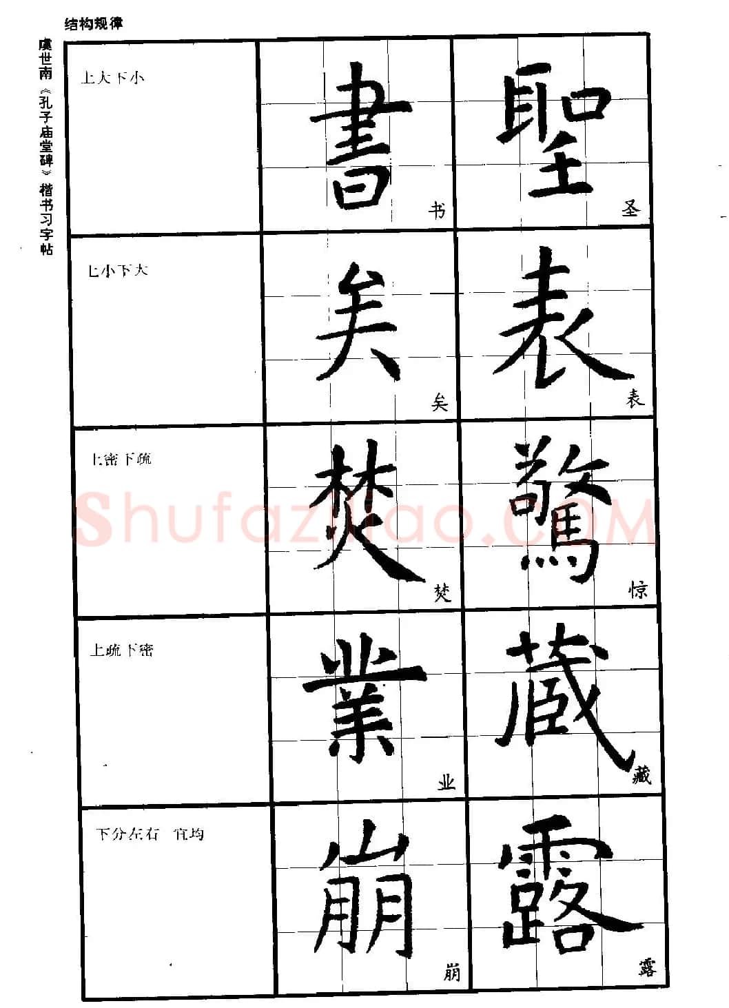 虞世南《孔子庙堂碑》楷书习字帖 | 毛笔楷书字帖
