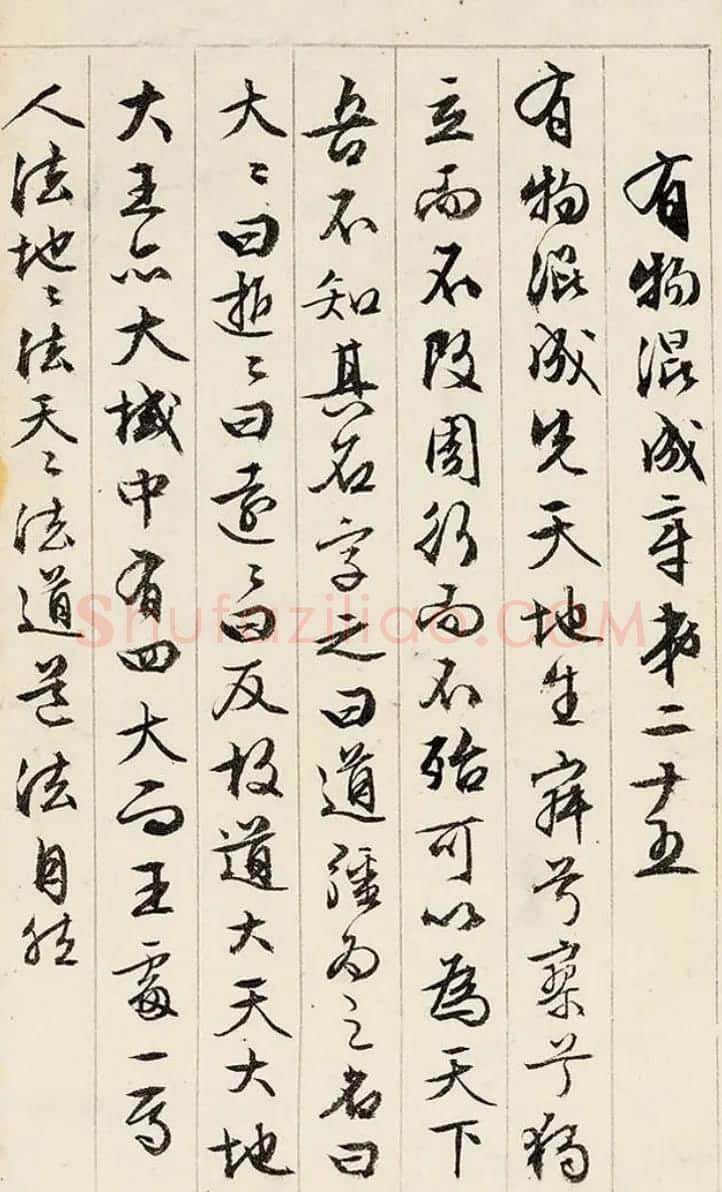 文徵明89岁行书《道德经》册页 | 毛笔书法作品