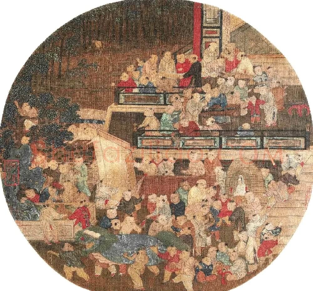 年画欣赏:南宋苏汉臣《百子嬉春图》附乾隆题诗 | 传世书法作品精选