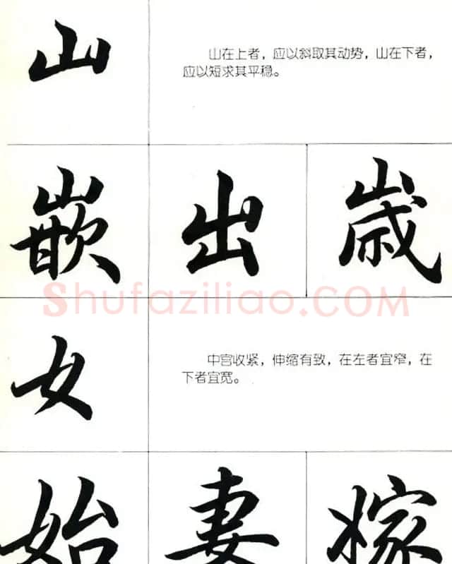 书法教学字帖《行书结构图解》 | 毛笔行书字帖