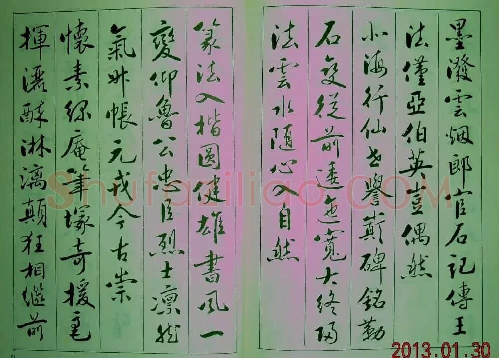 青少年行书范本《廖蕴玉著并书.论书七绝句一百首》 | 软笔行书字帖