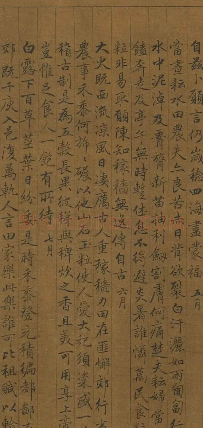赵孟頫小楷《耕织图诗二十四首》 | 名家书法作品赏析