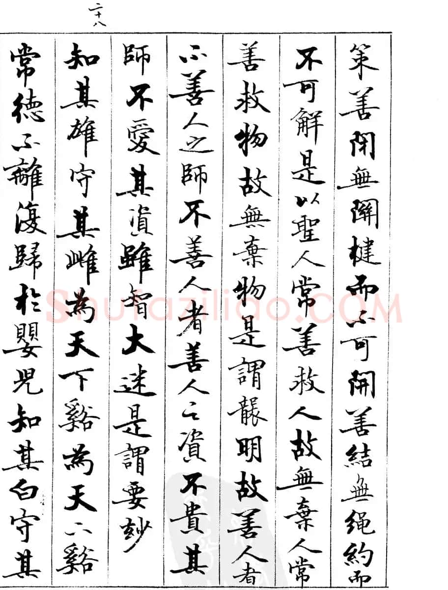宿悦书法字帖欣赏《道德经》 | 毛笔行书字帖