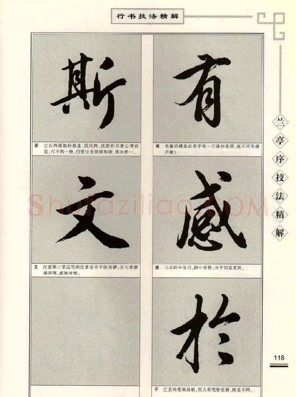 田英章行书字帖《兰亭序技法精解》 | 毛笔行书字帖