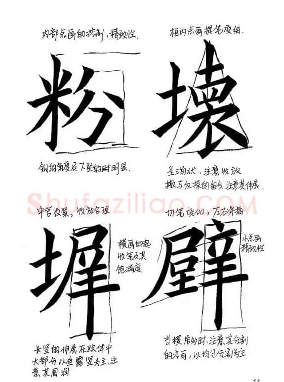 欧阳询楷书《九成宫醴泉铭》教学手稿 | 毛笔楷书字帖