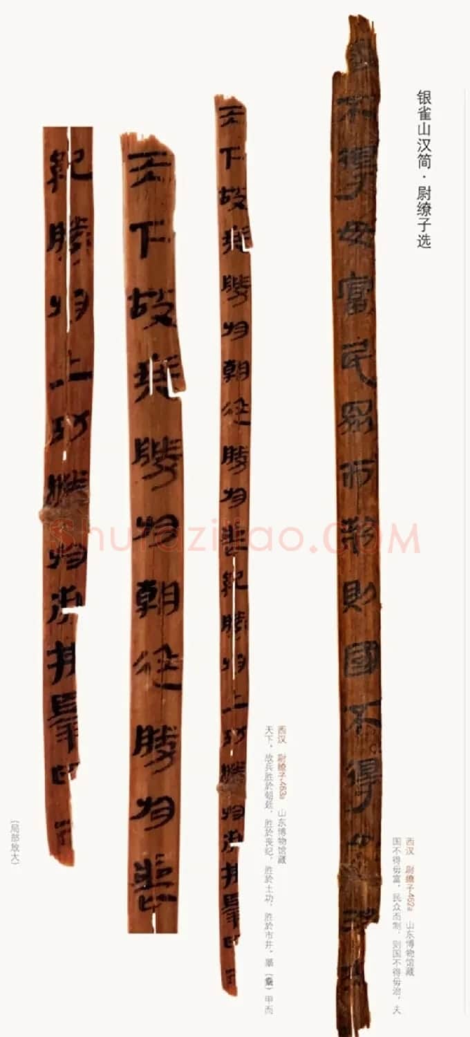 汉简墨书《银雀山汉墓竹简》彩色图版 | 书法作品精选
