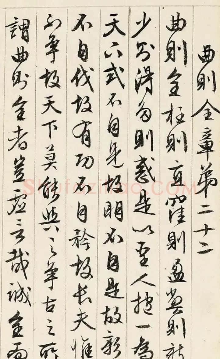 文徵明89岁行书《道德经》册页 | 毛笔书法作品