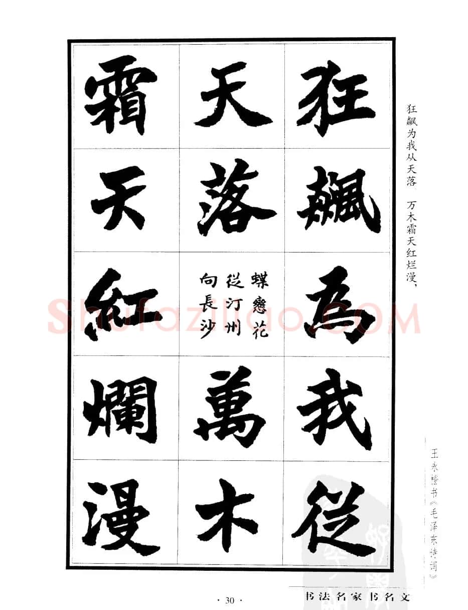 王永楷书字帖《毛泽东诗词》 | 软笔楷书字帖
