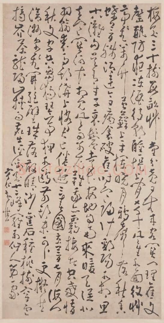 黄慎草书五律诗轴 | 故宫书法类藏品