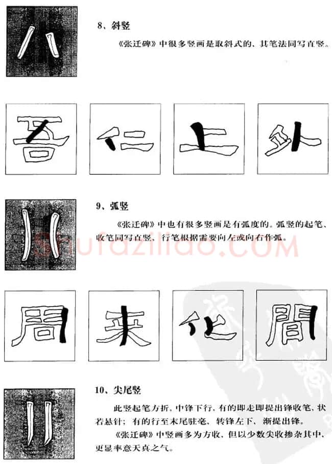 隶书学习教材《张迁碑笔法详解》 | 毛笔隶书字帖