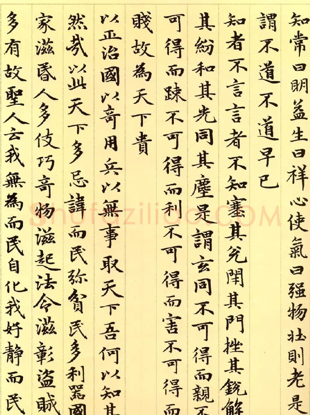 赵孟頫63岁小楷《老子道德经》 | 书法名家作品欣赏