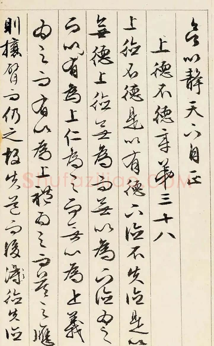 文徵明89岁行书《道德经》册页 | 毛笔书法作品