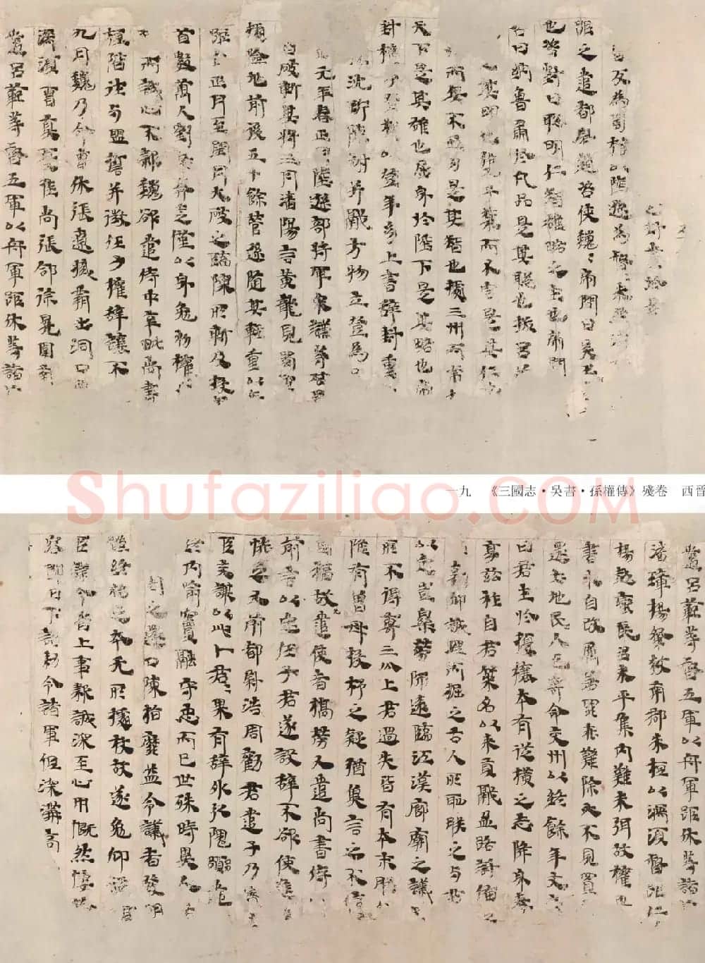 晋代写本《三国志·吴书·孙权传》残卷 | 书法作品赏析