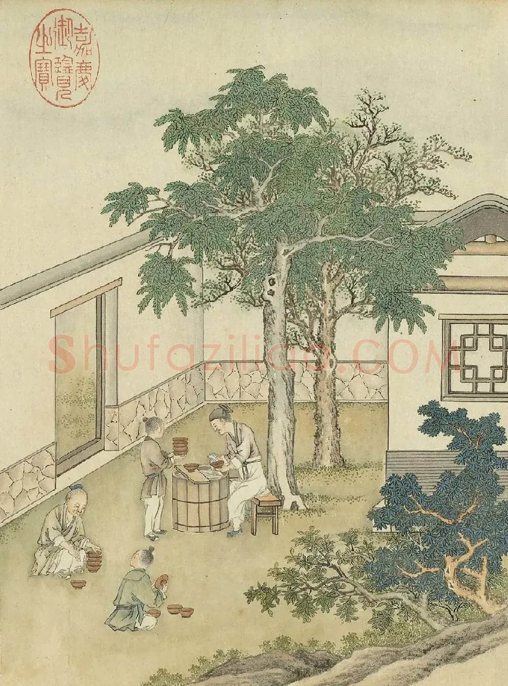 沈初小楷题记徐扬墨法集要图卷 | 传世书法作品欣赏