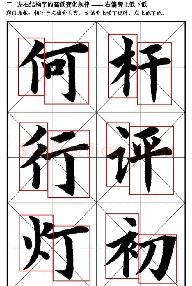 楷书入门教材楷书笔画书写规律 | 软笔楷书字帖