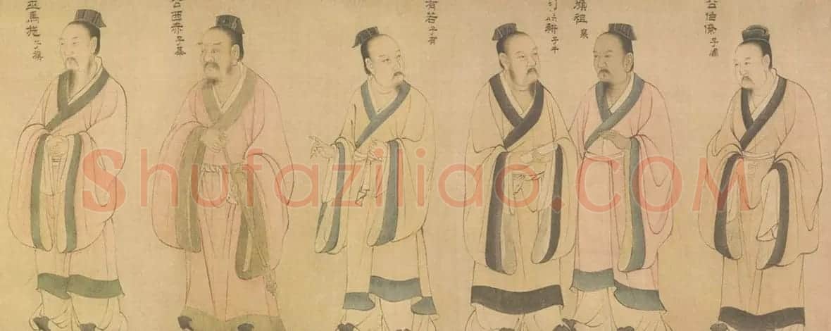北宋工笔人物画欣赏《孔子弟子像全卷》37人北京故宫藏 | 传世书法作品鉴赏