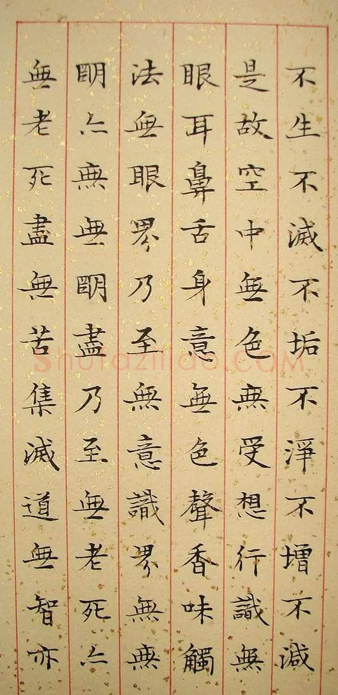 女书法家毛燕萍小楷书心经 | 书法心经字帖