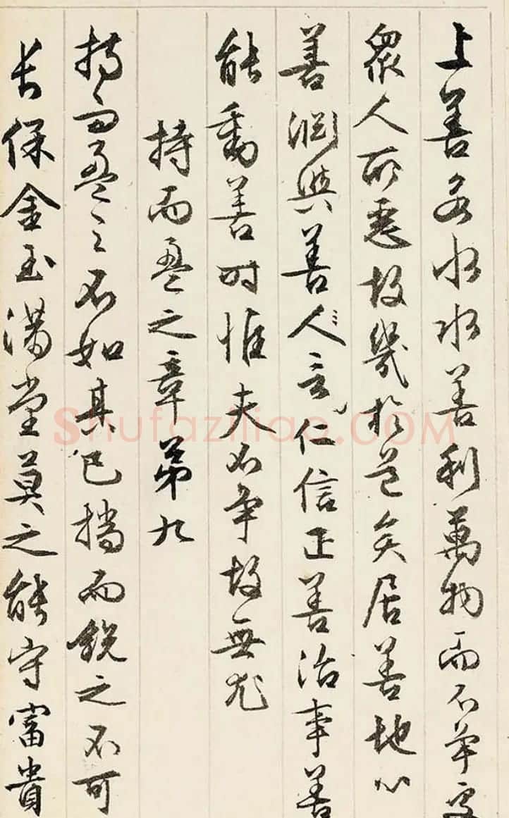 文徵明89岁行书《道德经》册页 | 毛笔书法作品