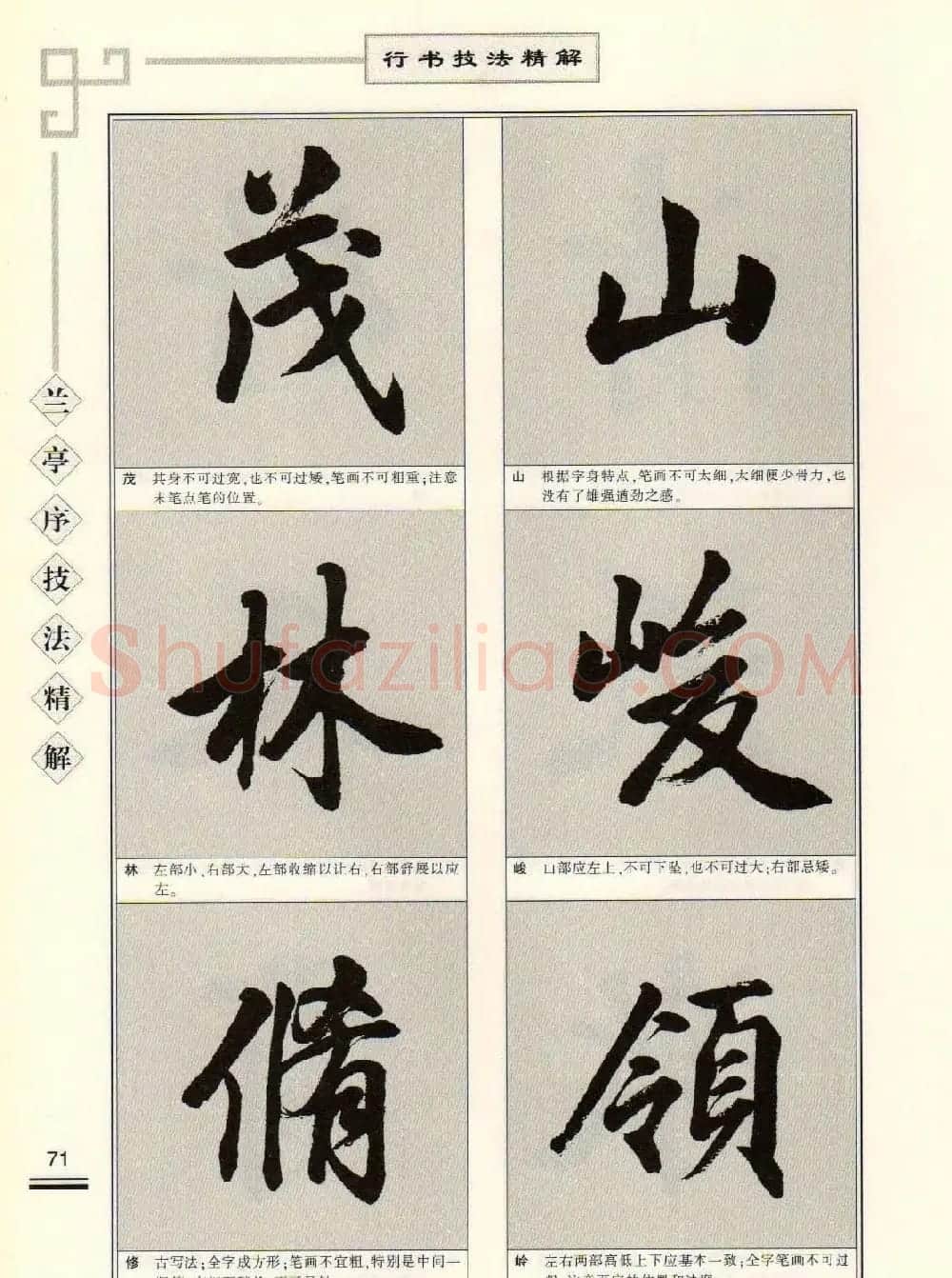 田英章行书字帖《兰亭序技法精解》 | 毛笔行书字帖