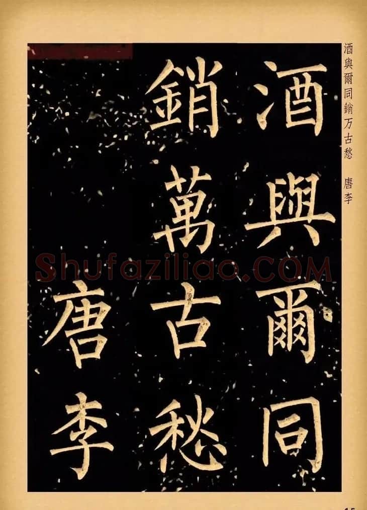苏新诗柳体仿碑帖《李白将进酒》 | 书法作品赏析