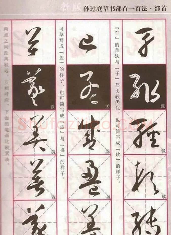 历代名家字帖《孙过庭草书部首一百法》 | 软笔草书字帖