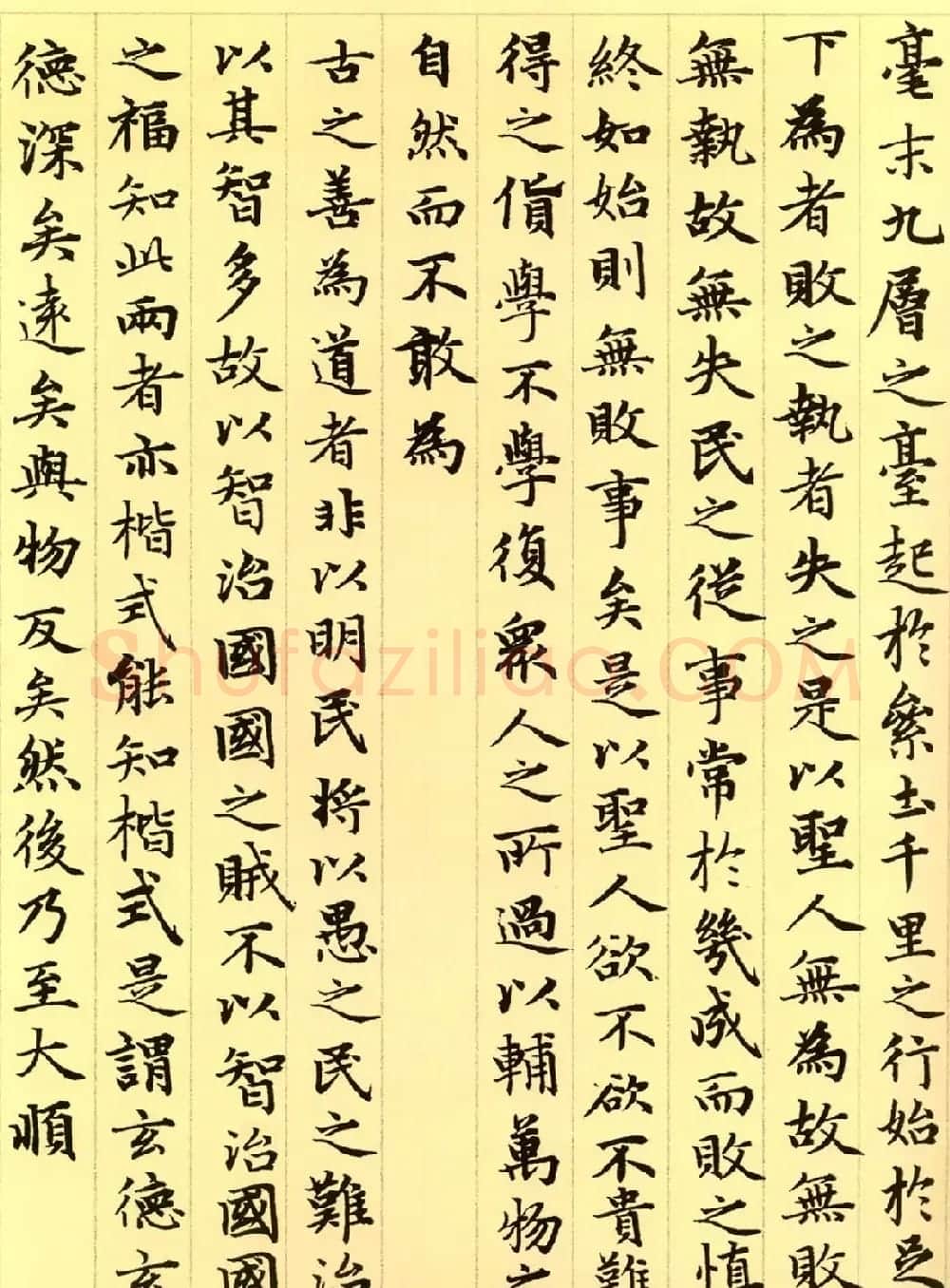 赵孟頫63岁小楷《老子道德经》 | 书法名家作品欣赏