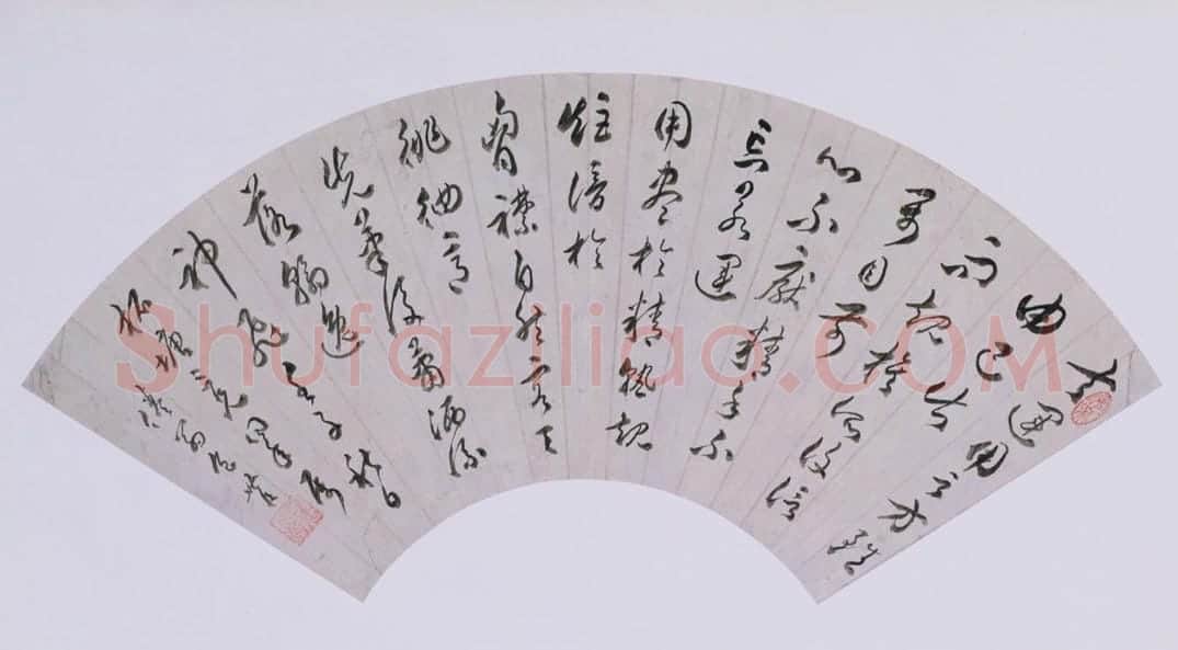 包世臣草书节临书谱扇页 | 故宫书法类藏品
