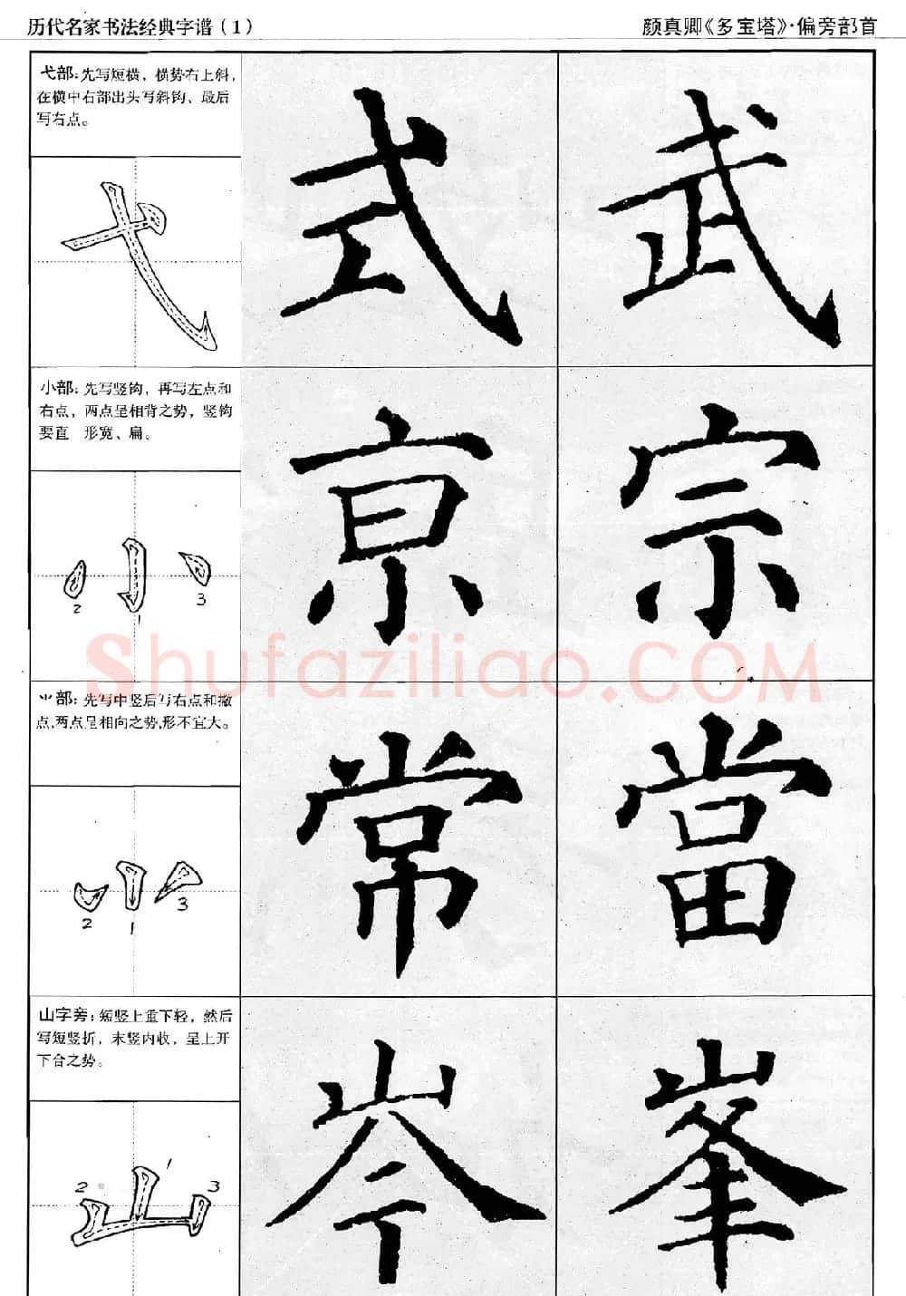 经典字帖：颜真卿多宝塔字谱 | 软笔楷书字帖