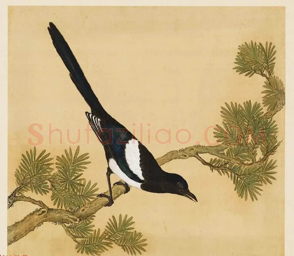 汉文满文字画欣赏《清人鸟谱册》 | 传世书法作品欣赏
