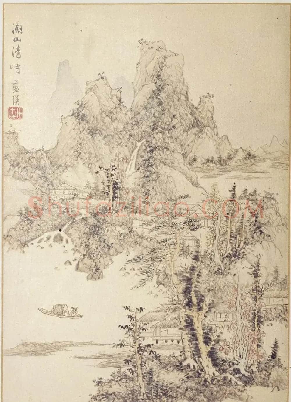 明代蓝瑛绘韩理书跋《澄观图》书画册页欣赏 | 传世书法作品鉴赏