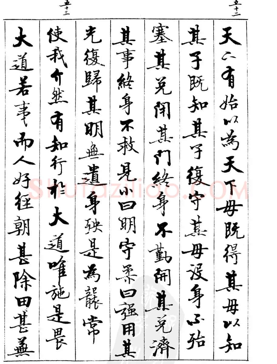 宿悦书法字帖欣赏《道德经》 | 毛笔行书字帖