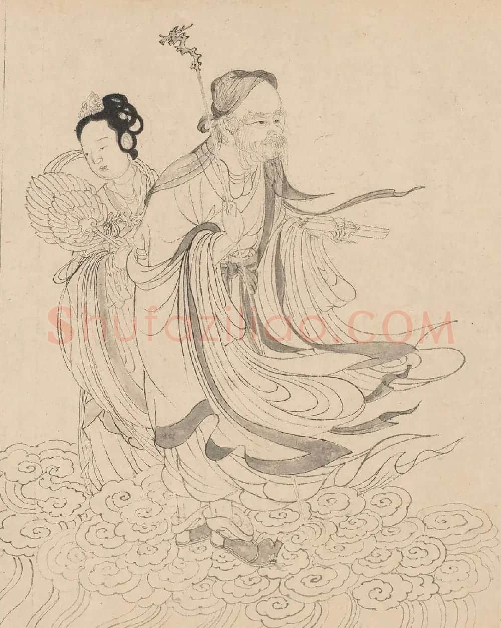 元代褚奂隶书题词《九歌图》 | 传世书法作品精选