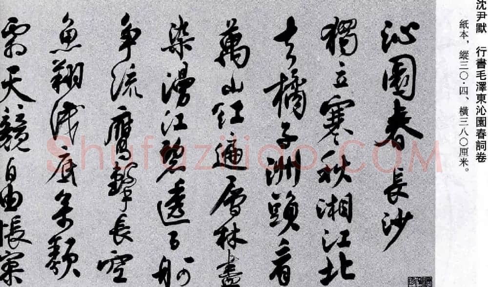 沈尹默行书作品欣赏《毛泽东沁园春词卷》 | 书法长卷
