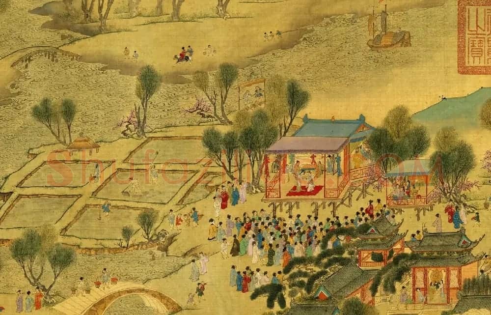 明代仇英绘画欣赏《清明上河图》 | 传世书法作品鉴赏