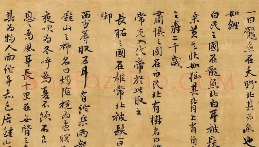 祝允明行楷书作品鉴赏《海外西经卷》(祝京兆行楷真迹) | 书法长卷