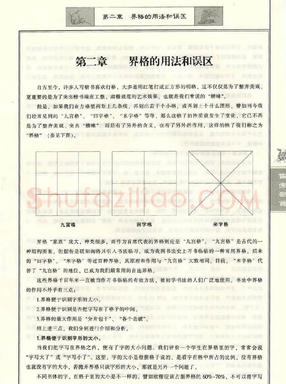 田英章毛笔楷书入门教程--偏旁部首 | 软笔楷书字帖