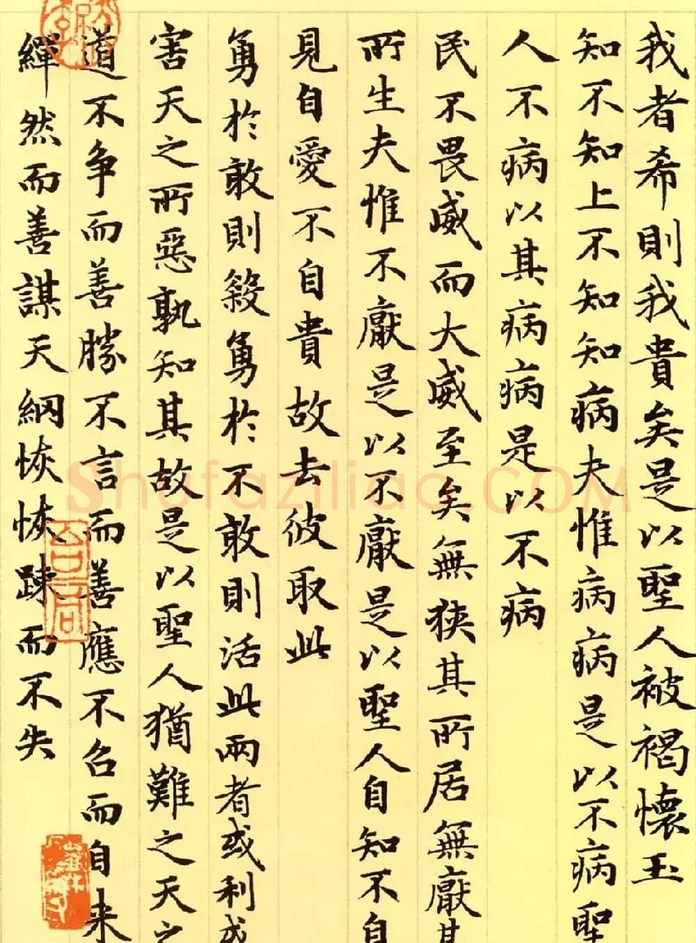 赵孟頫63岁小楷《老子道德经》 | 书法名家作品欣赏