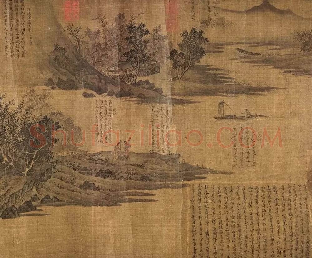 宋代张先82岁创作山水人物画《十咏图》 | 传世书法作品赏析